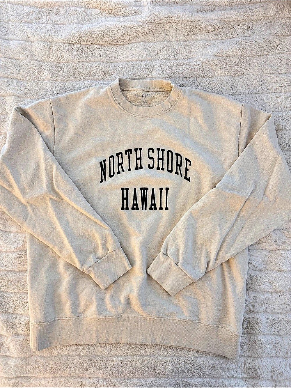 John Galt North Shore Hawaii Crewneck Sweatshirt Beige
